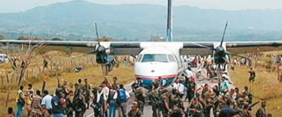 Comandada por “El Paisa”, la columna móvil Teófilo Forero de las Farc secuestró en pleno vuelo al senador Jorge Gechem Turbay en 2002. Fue liberado 6 años después. Foto: archivo. 